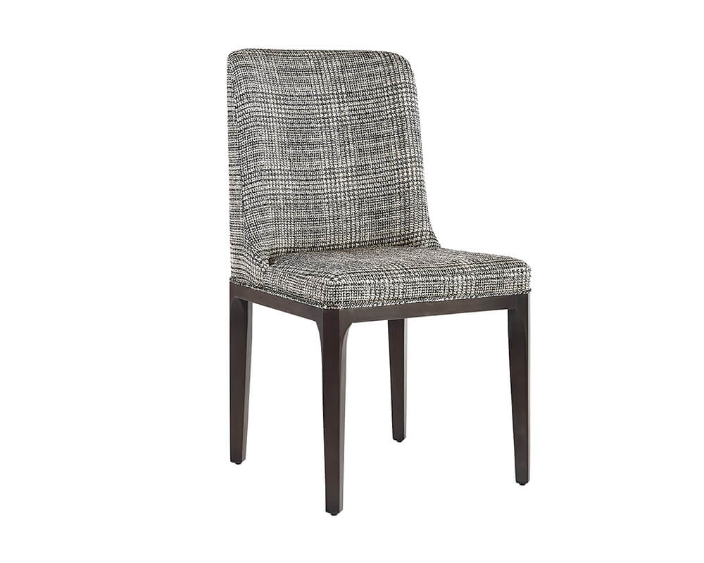 SUNPAN Elisa Dining Chair - Grey Oak - Naya Check Black 108128