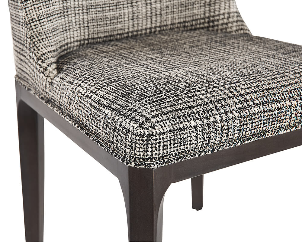 SUNPAN Elisa Dining Chair - Grey Oak - Naya Check Black 108128