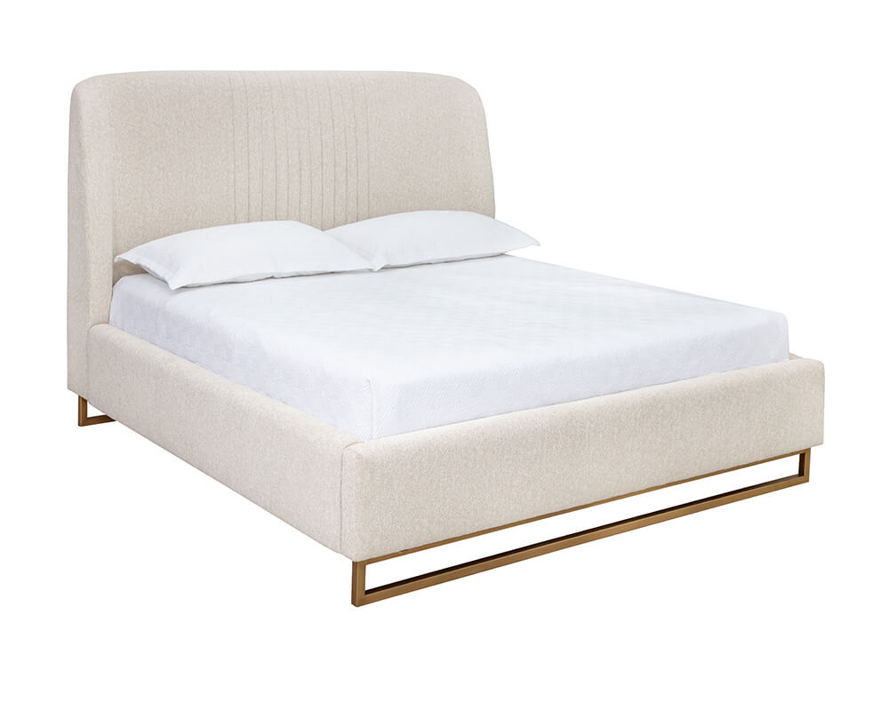 SUNPAN Nevin Bed  King - Dove Cream 108149