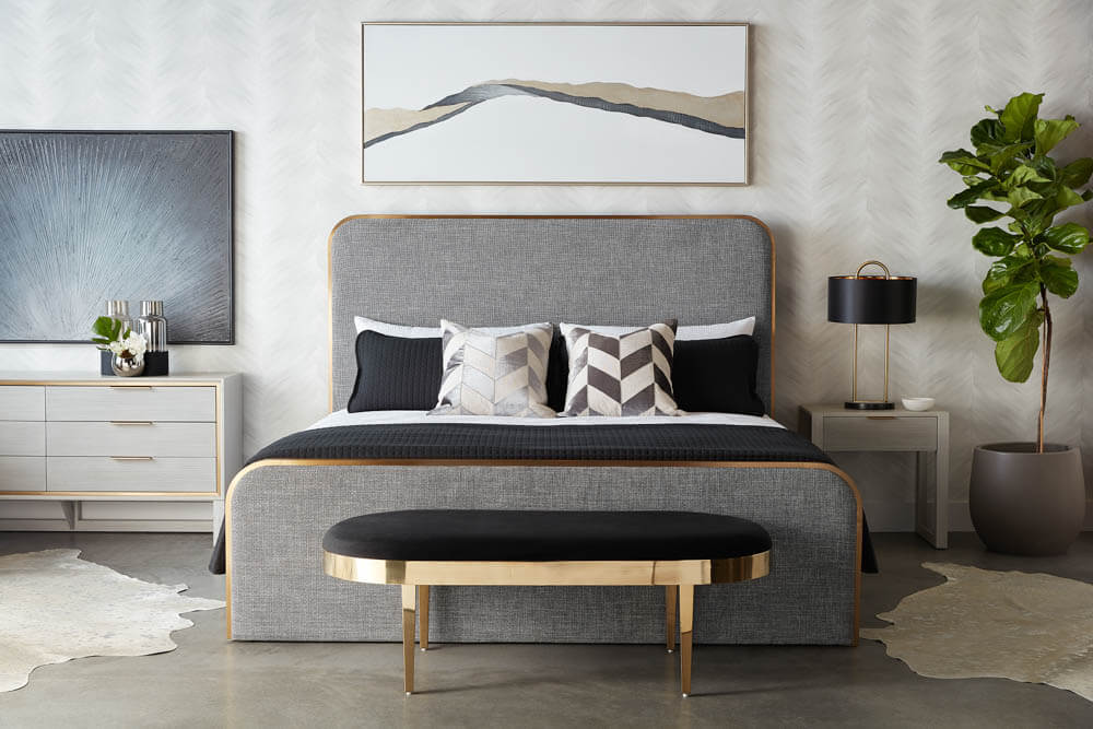 SUNPAN Tometi Bed Queen - Chacha Grey 109218