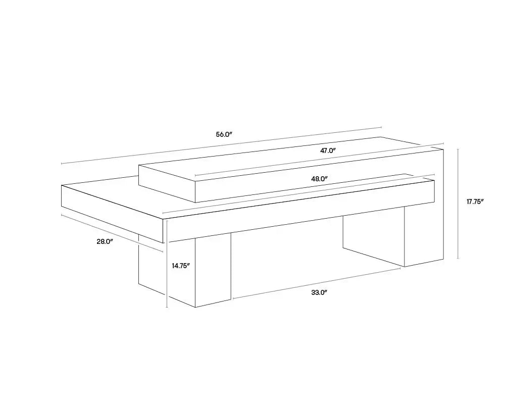 SUNPAN HERRIOT COFFEE TABLE LIGHT BROWN 111370