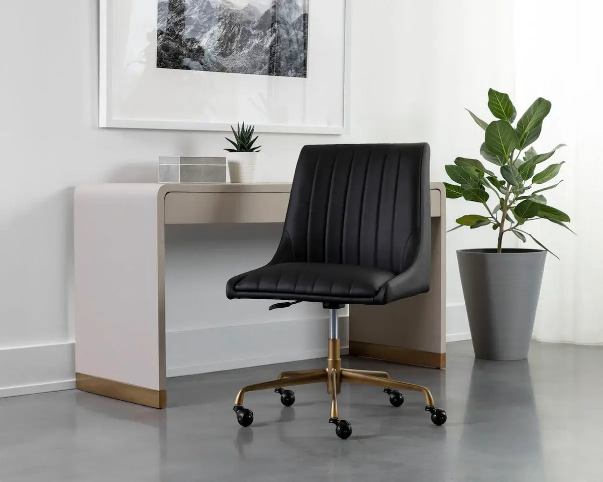 SUNPAN  HALDEN OFFICE CHAIR - VINTAGE BLACK 108729