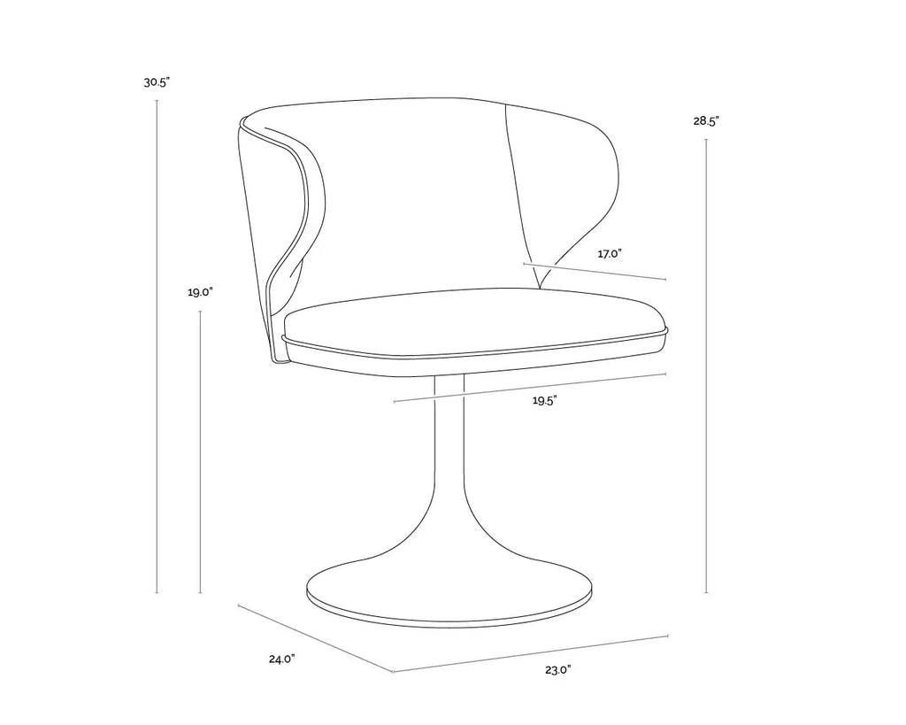 SUNPAN SIMONE SWIVEL DINING CHAIR CLOUD 108761