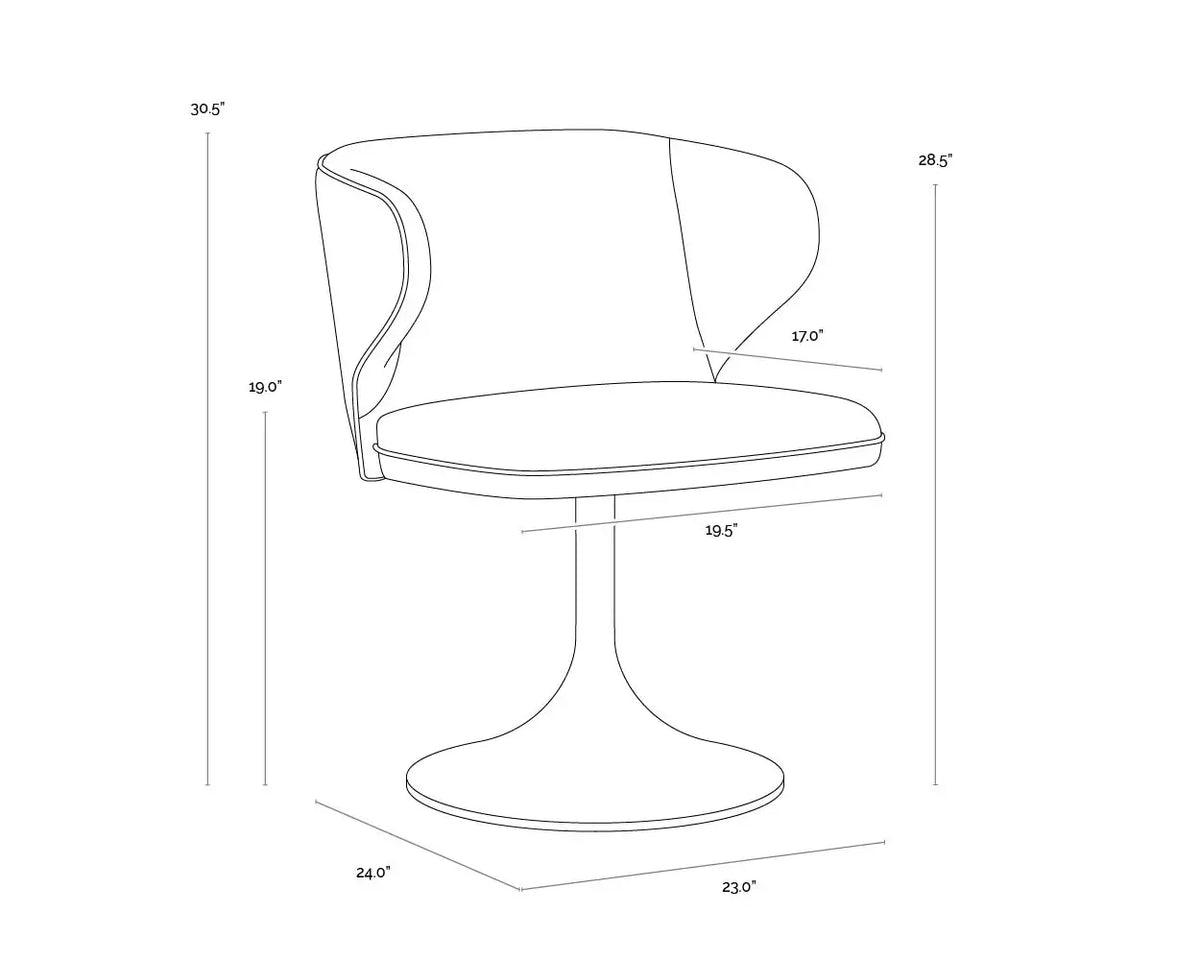 SUNPAN SIMONE SWIVEL DINING CHAIR CLOUD 108761