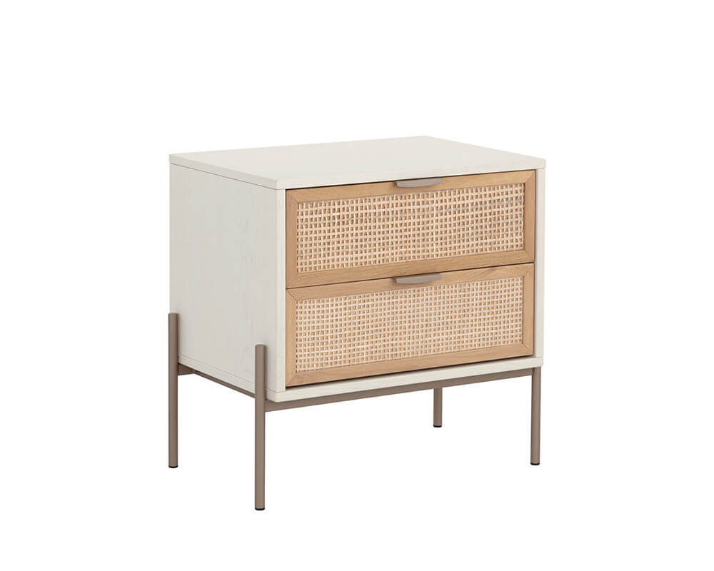 SUNPAN Avida Nightstand Champagne Gold - Cream/natural 108806