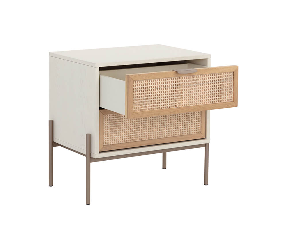 SUNPAN Avida Nightstand Champagne Gold - Cream/natural 108806