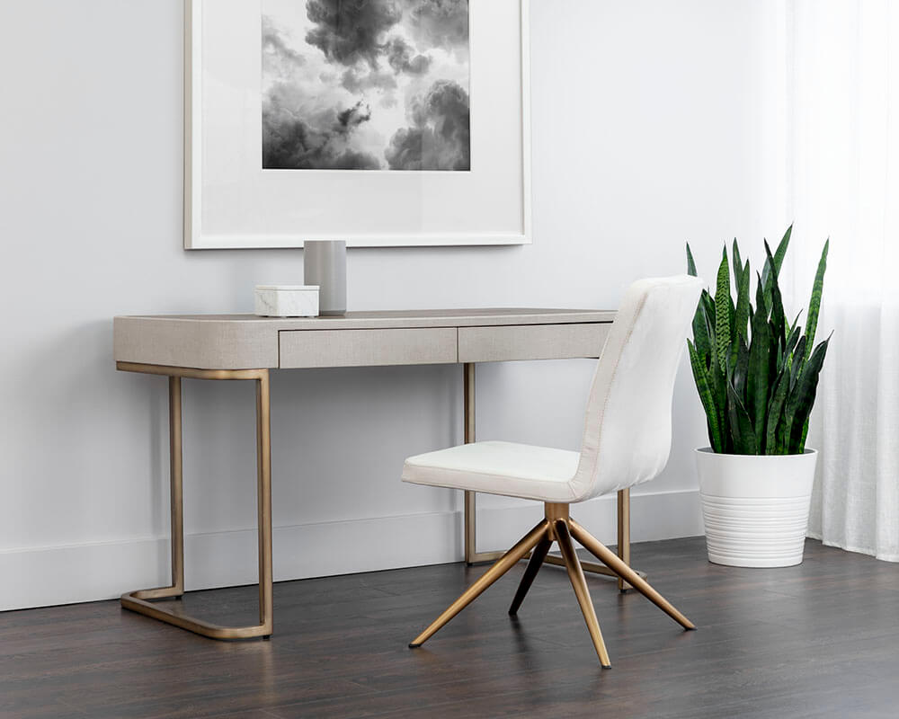SUNPAN Hilda Swivel Dining Chair - Vienna Cream 108193