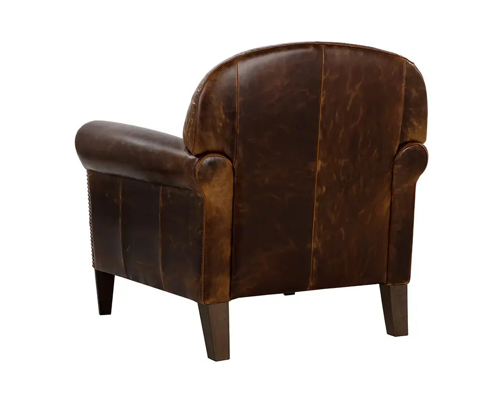 SUNPAN BASTONI LOUNGE CHAIR - CHOCOLATE LEATHER 109010