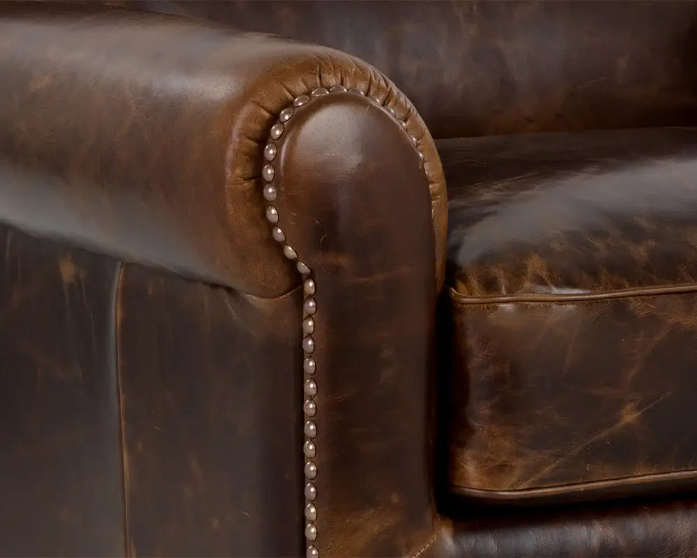 SUNPAN BASTONI LOUNGE CHAIR - CHOCOLATE LEATHER 109010