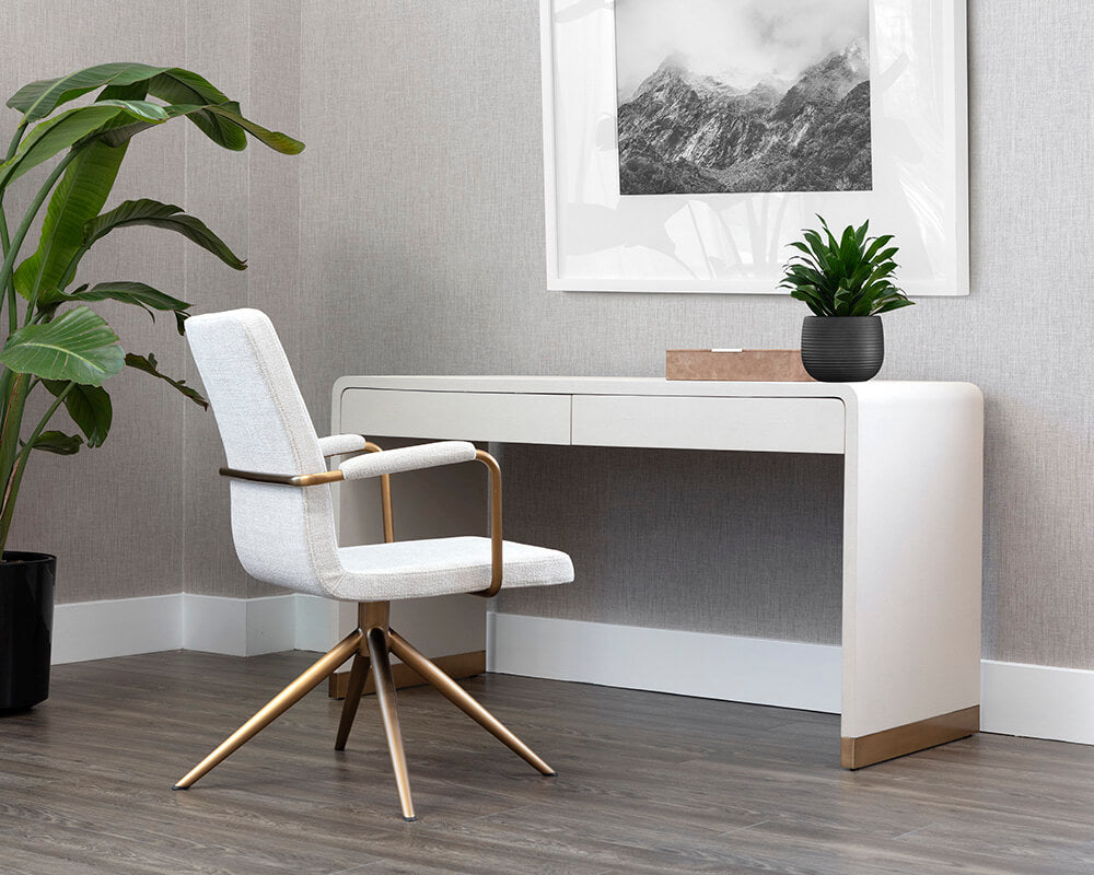 SUNPAN Ilona Desk - Oyster Shagreen 109022