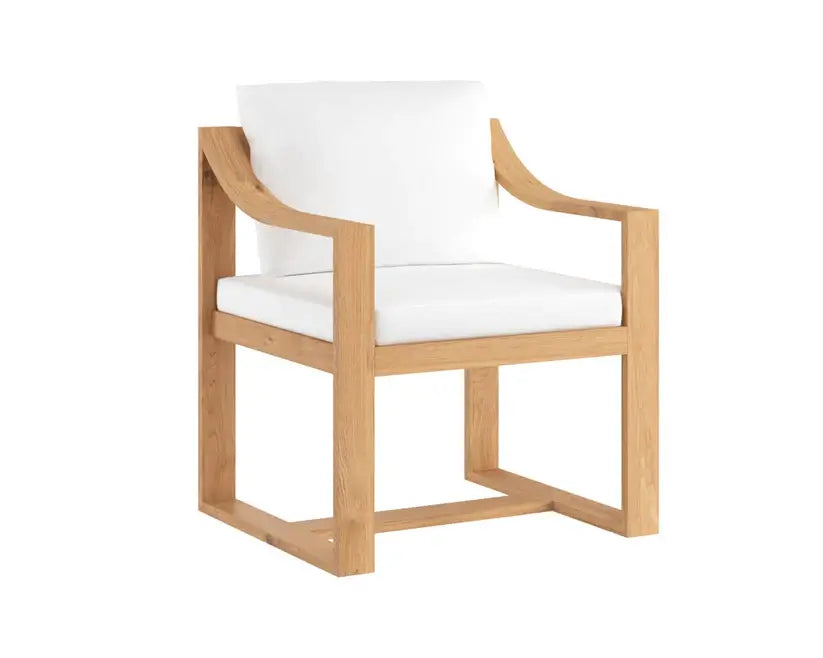 Sunpan Tahiti Dining Armchair Stinson White 109045