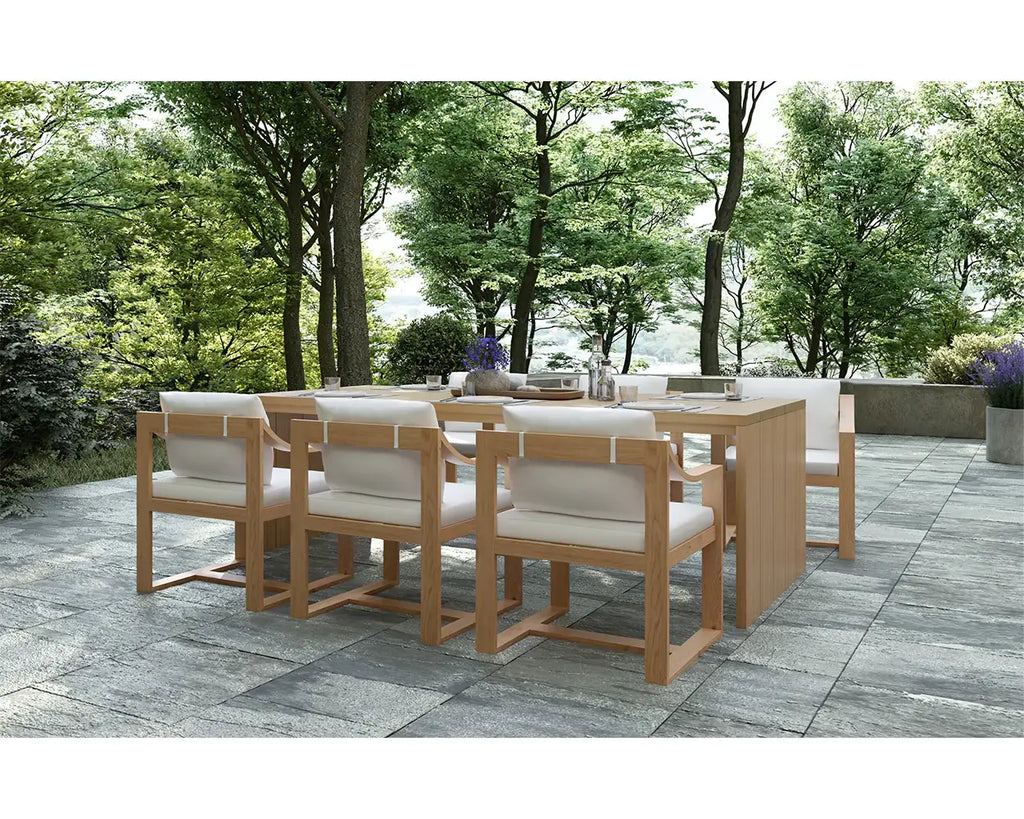 Sunpan Tahiti Dining Armchair Stinson White 109045