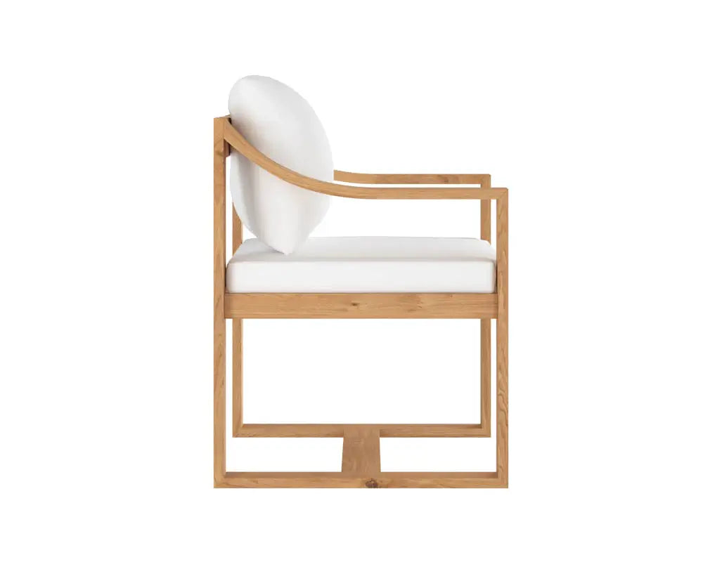 Sunpan Tahiti Dining Armchair Stinson White 109045