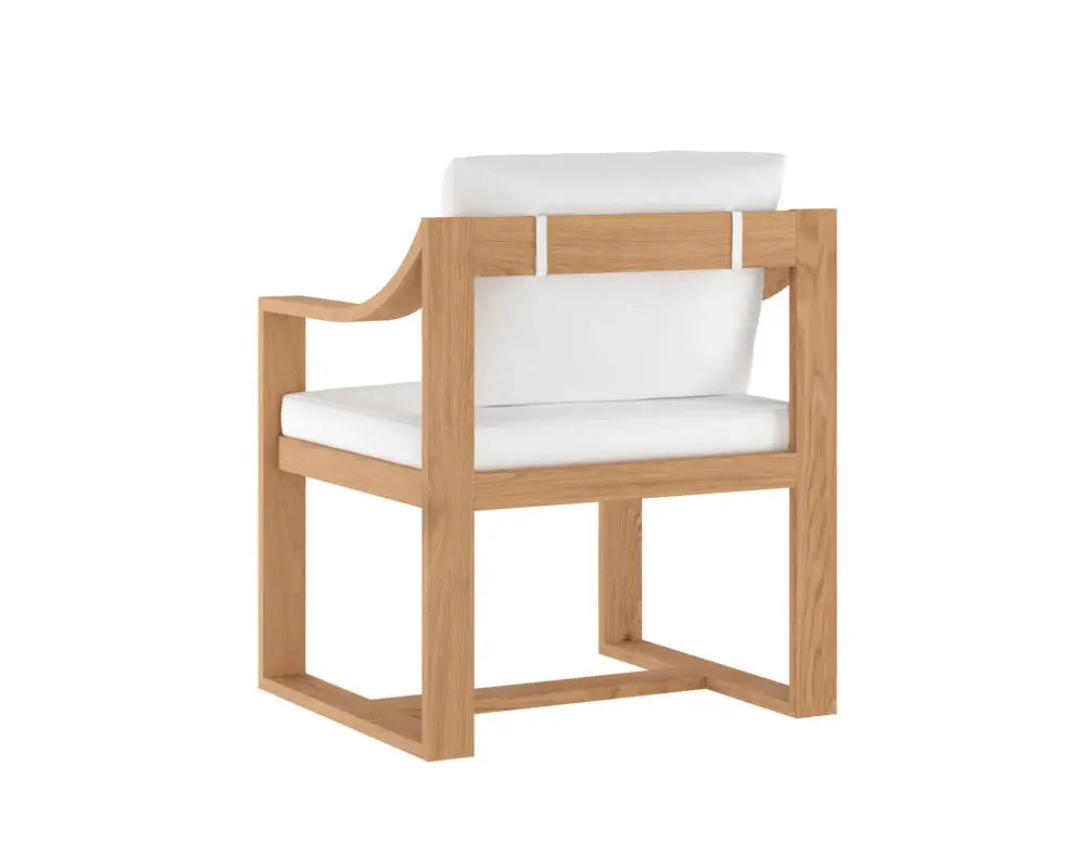 Sunpan Tahiti Dining Armchair Stinson White 109045