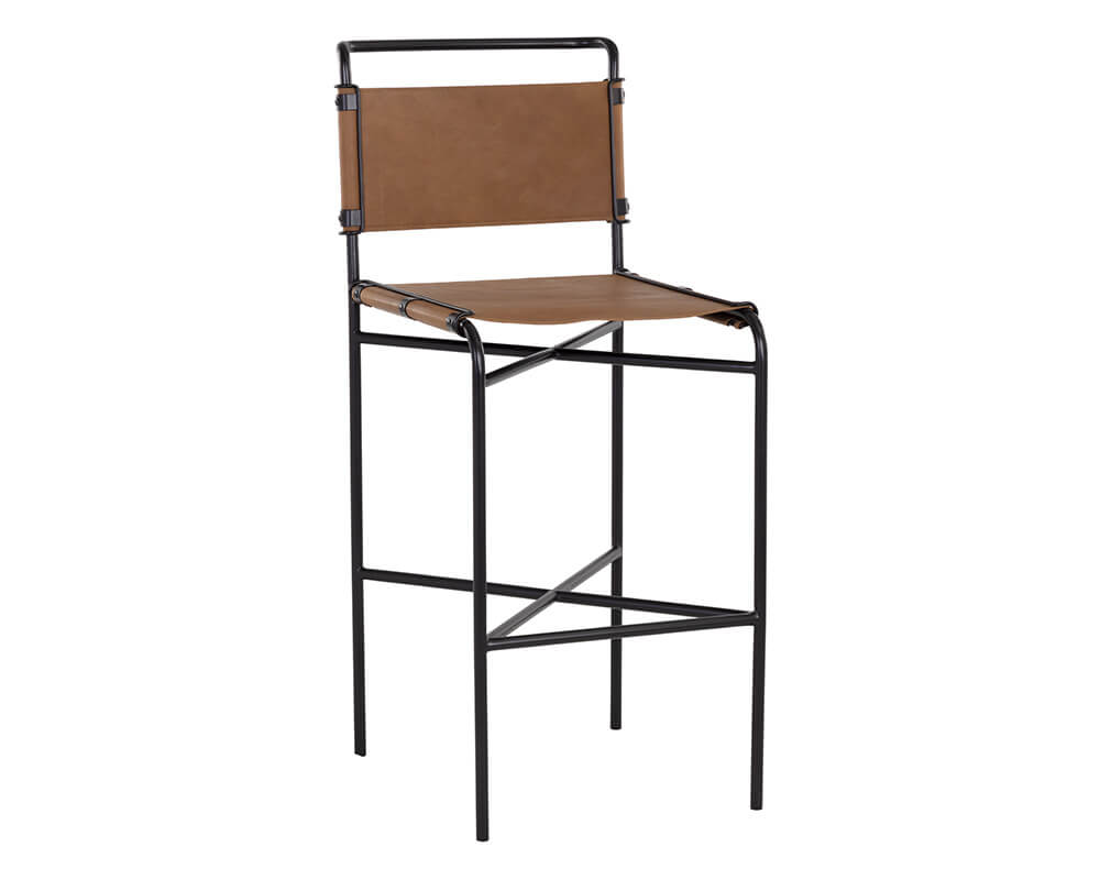 SUNPAN Corrigan Barstool - Cognac Leather 109087