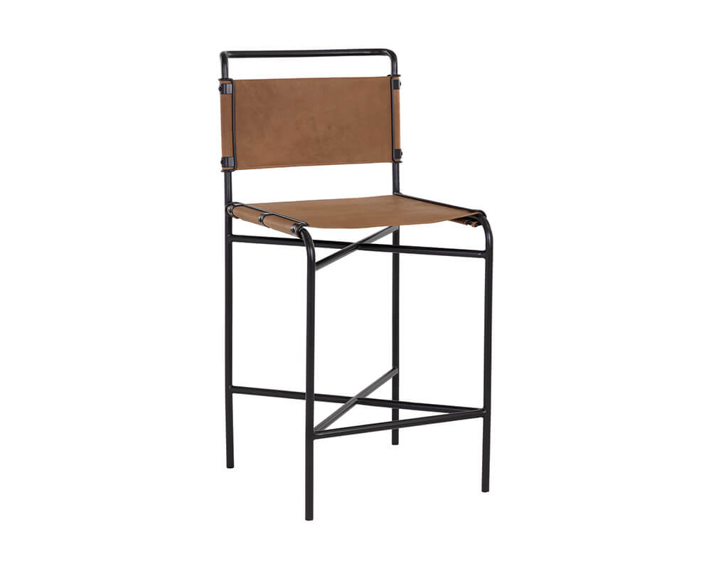 SUNPAN Corrigan Counter Stool - Cognac Leather 109088
