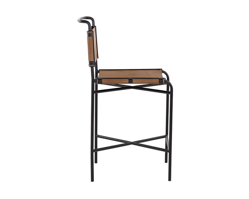 SUNPAN Corrigan Counter Stool - Cognac Leather 109088