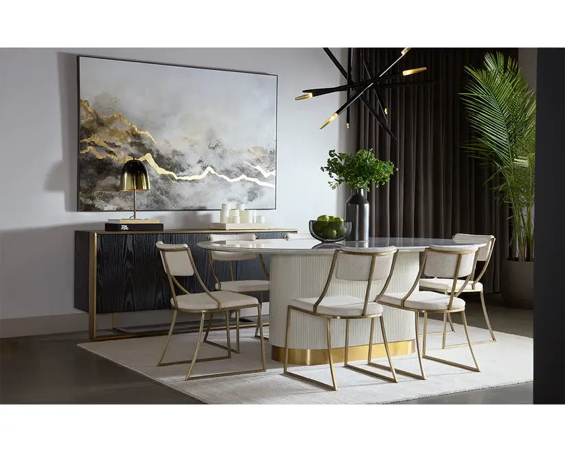 Sunpan Paloma Dining Table 84" Oval 110254