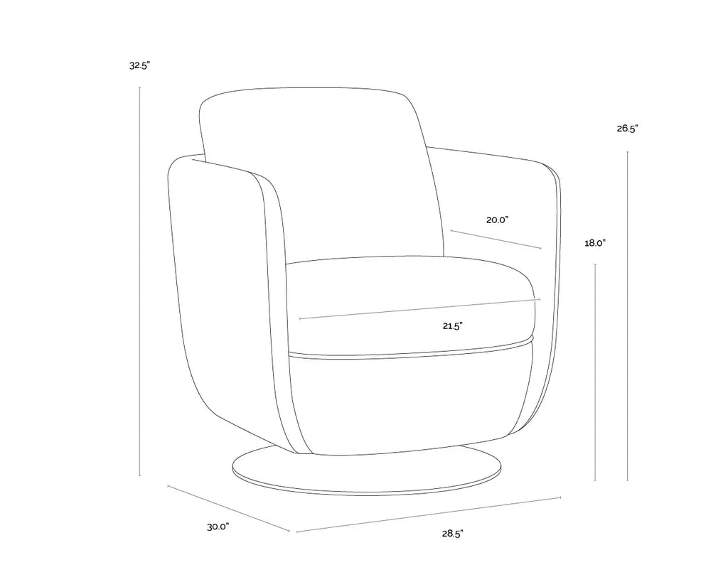 SUNPAN GILLEY SWIVEL LOUNGE CHAIR - BERGEN NAVY 109310