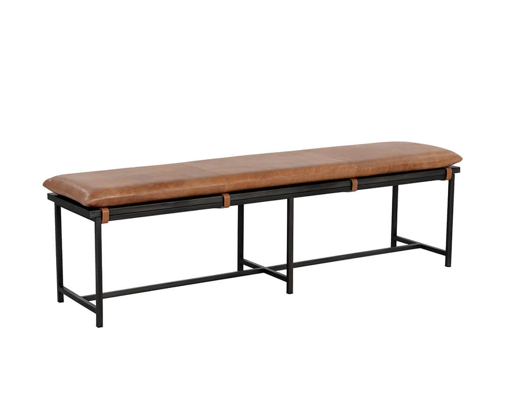 SUNPAN Zancor Bench - Tan Leather 109404