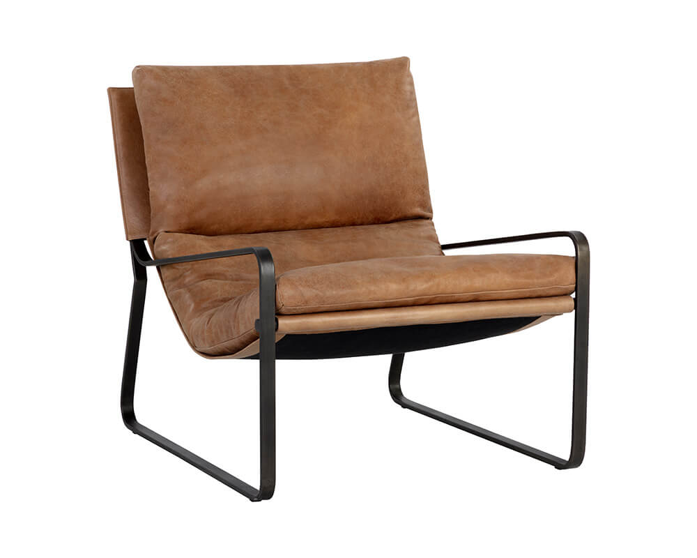 SUNPAN Zancor Lounge Chair - Tan Leather 109559