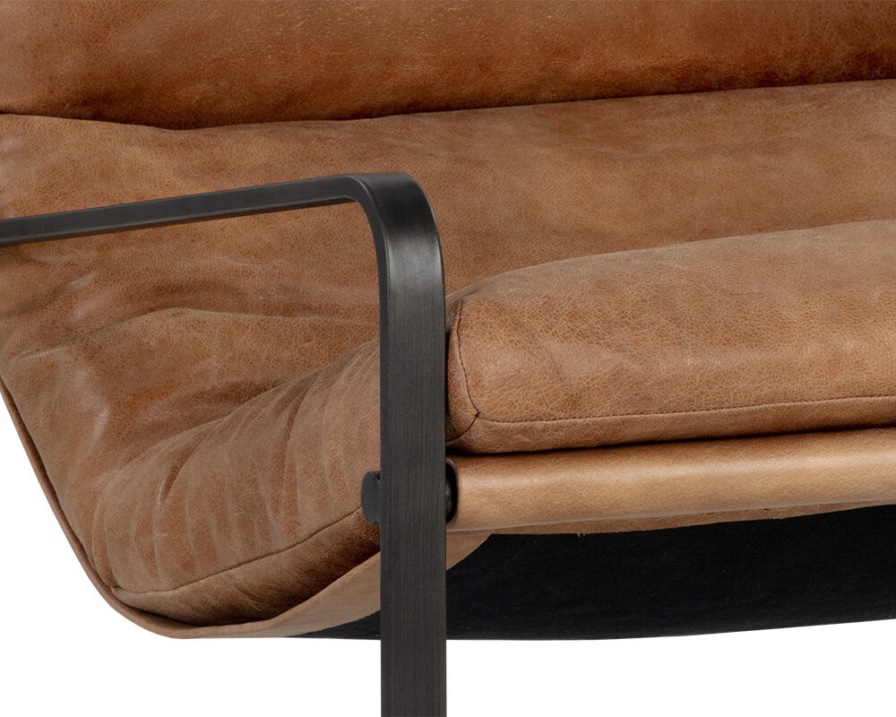 SUNPAN Zancor Lounge Chair - Tan Leather 109559
