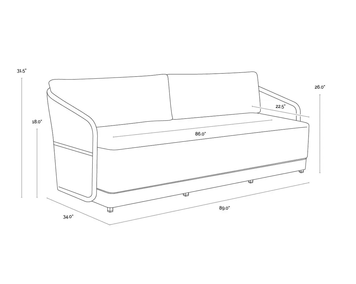 SUNPAN Allariz Sofa Warm Grey 109653