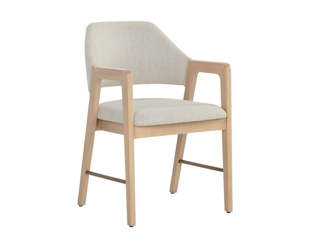 SUNPAN Milton Dining Armchair - Light Wash - Mina Ivory 109808