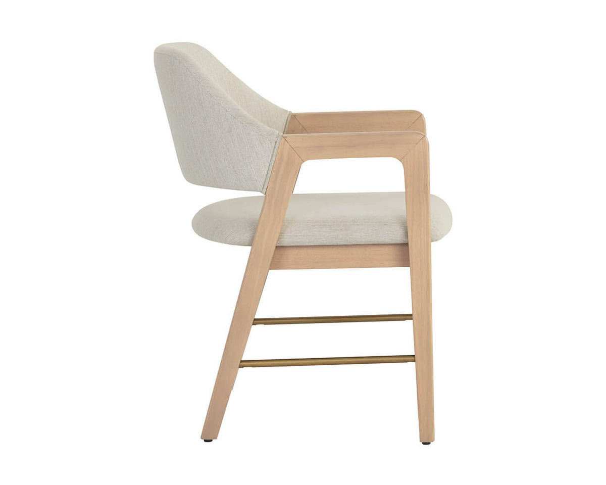 SUNPAN Milton Dining Armchair - Light Wash - Mina Ivory 109808