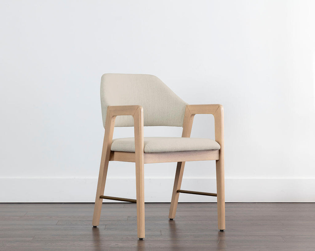 SUNPAN Milton Dining Armchair - Light Wash - Mina Ivory 109808