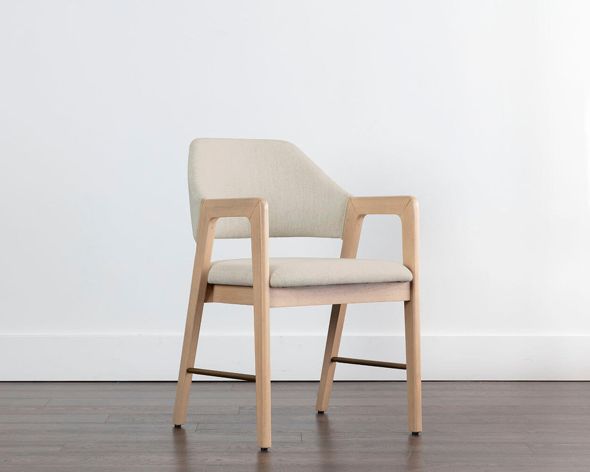 SUNPAN Milton Dining Armchair - Light Wash - Mina Ivory 109808