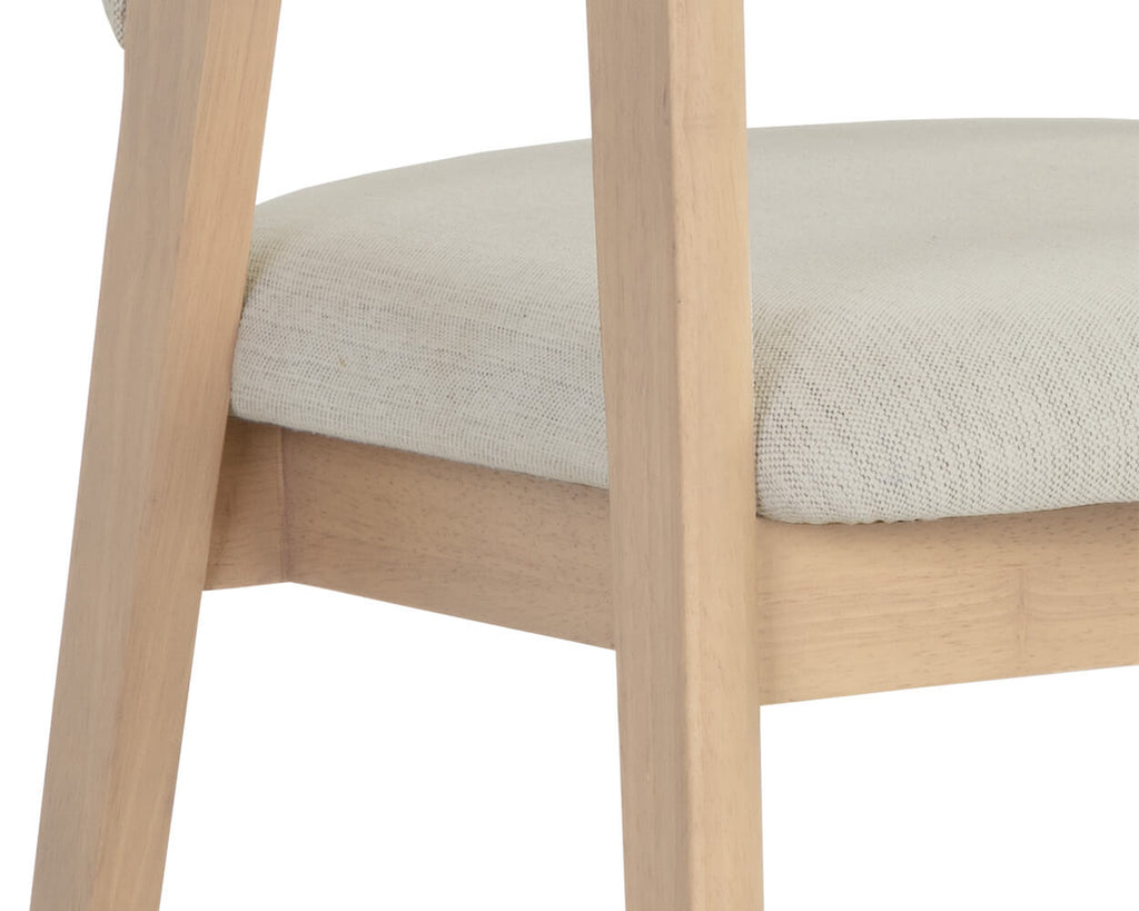 SUNPAN Milton Dining Armchair - Light Wash - Mina Ivory 109808