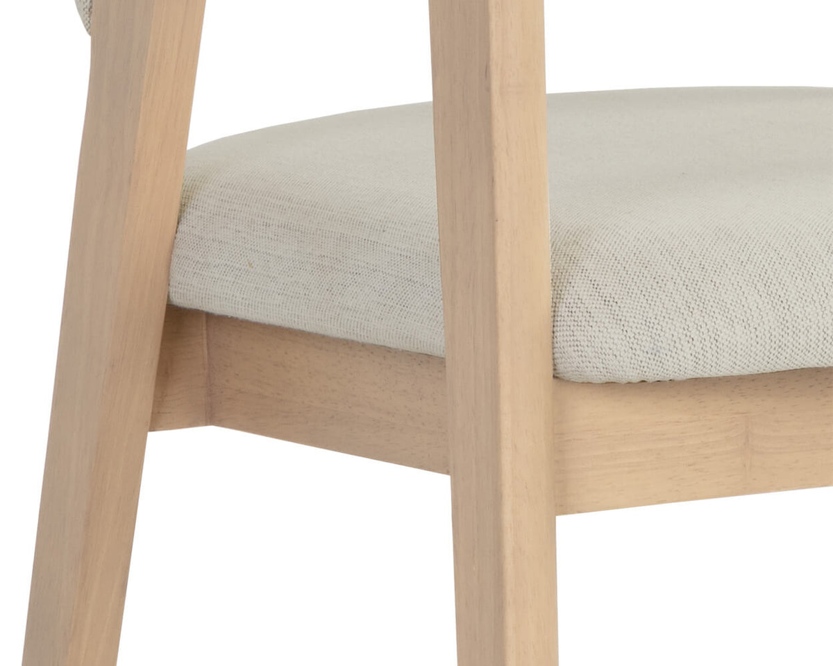SUNPAN Milton Dining Armchair - Light Wash - Mina Ivory 109808