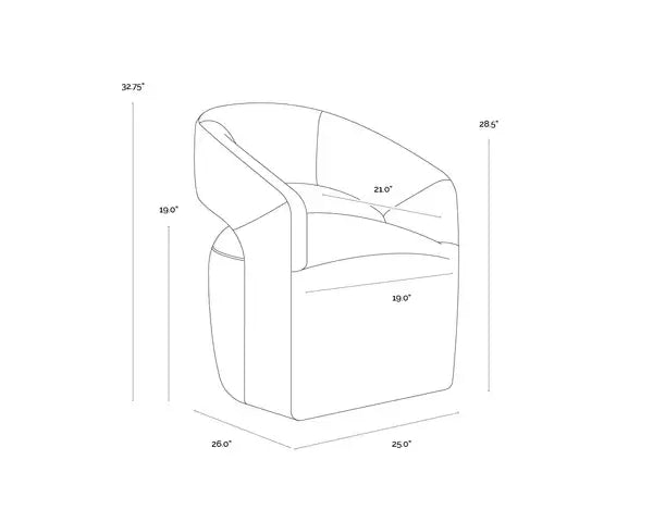 SUNPAN LLORET WHEELED DINING ARMCHAIR ICEBURG 109918