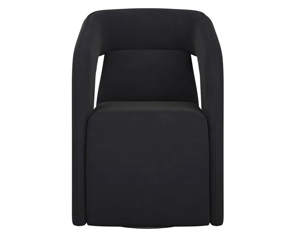 SUNPAN Kendrick Wheeled Dining Armchair Abbington Black 110033
