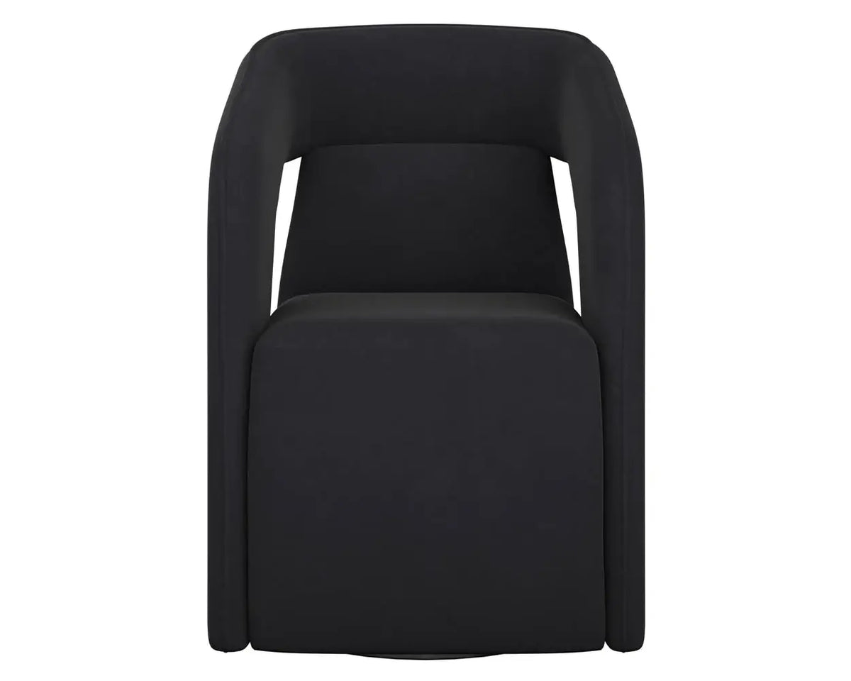 SUNPAN Kendrick Wheeled Dining Armchair Abbington Black 110033