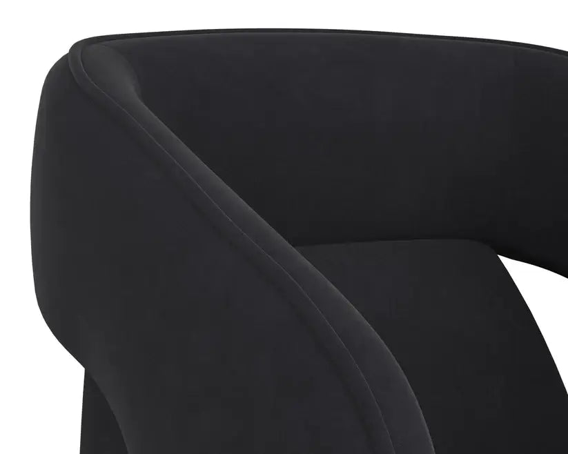 SUNPAN Kendrick Wheeled Dining Armchair Abbington Black 110033