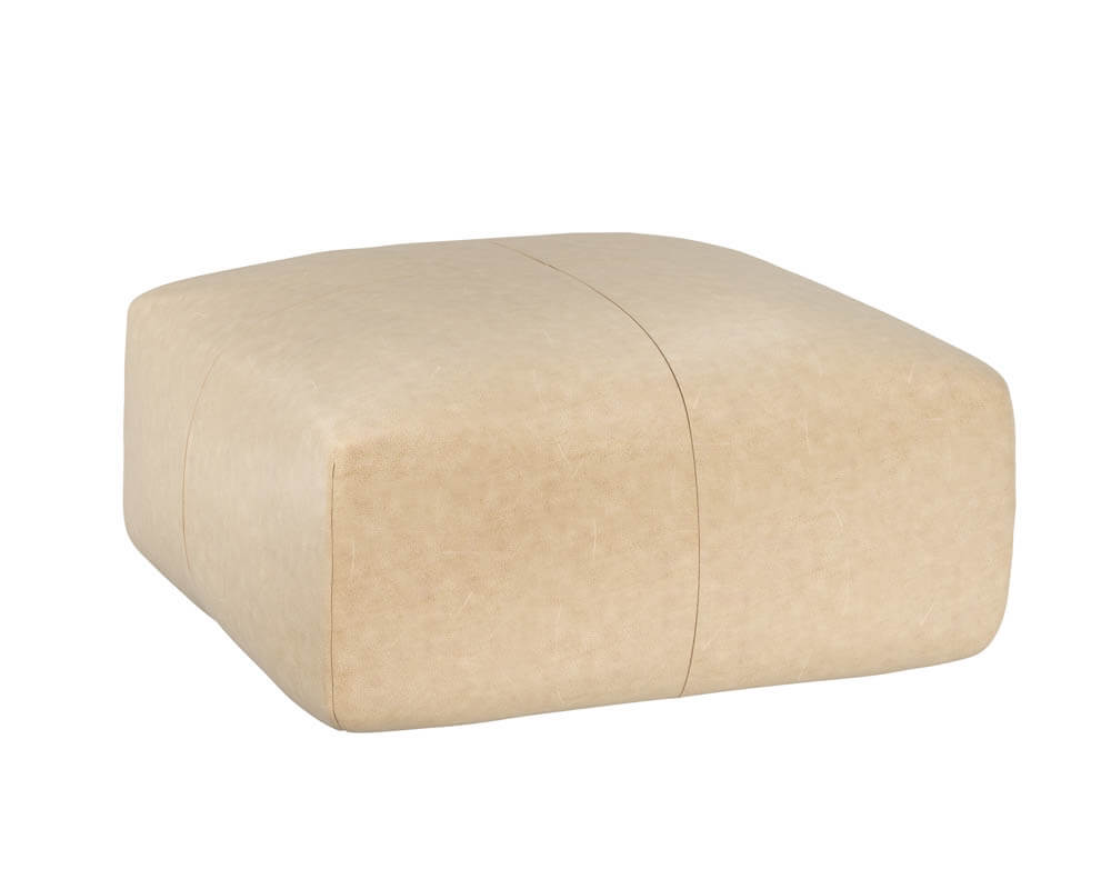 SUNPAN Elio Ottoman - Latte Leather 110145