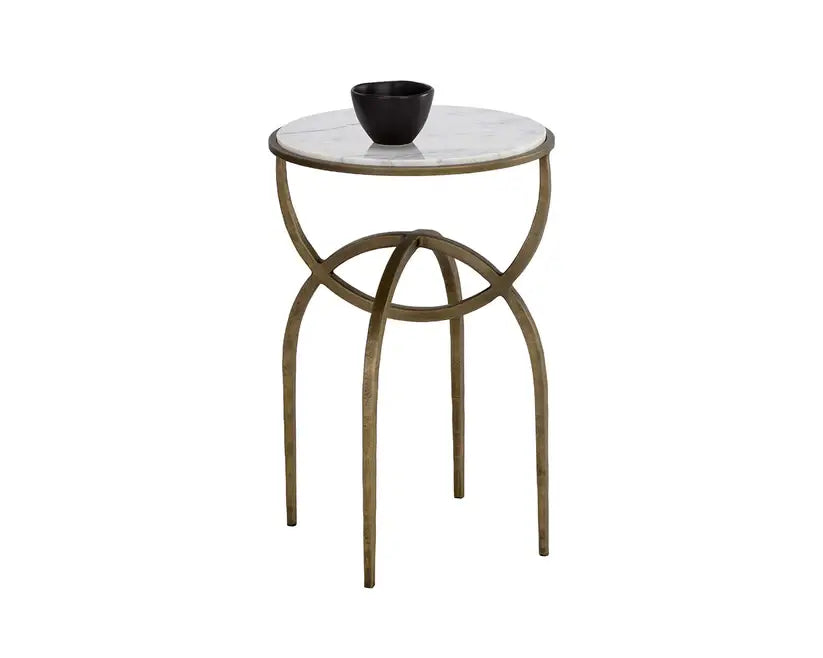 SUNPAN  Alicent End Table White Marble  110188