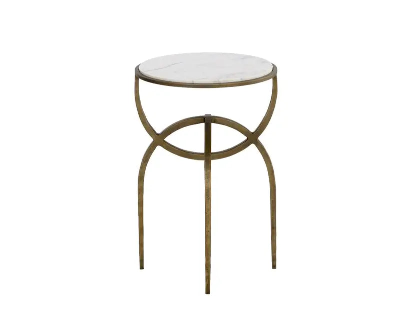 SUNPAN  Alicent End Table White Marble  110188