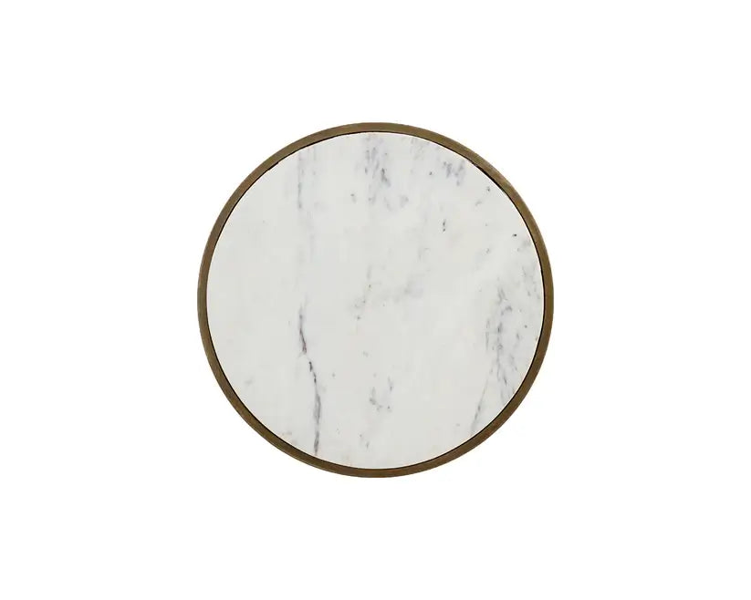 SUNPAN  Alicent End Table White Marble  110188