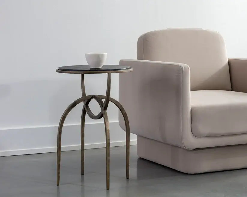 SUNPAN  Alicent End Table Black Marble 110190