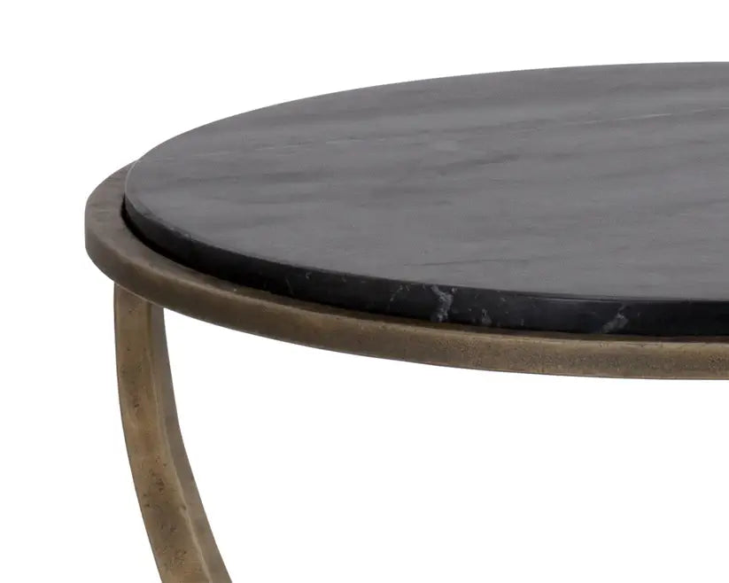 SUNPAN  Alicent End Table Black Marble 110190