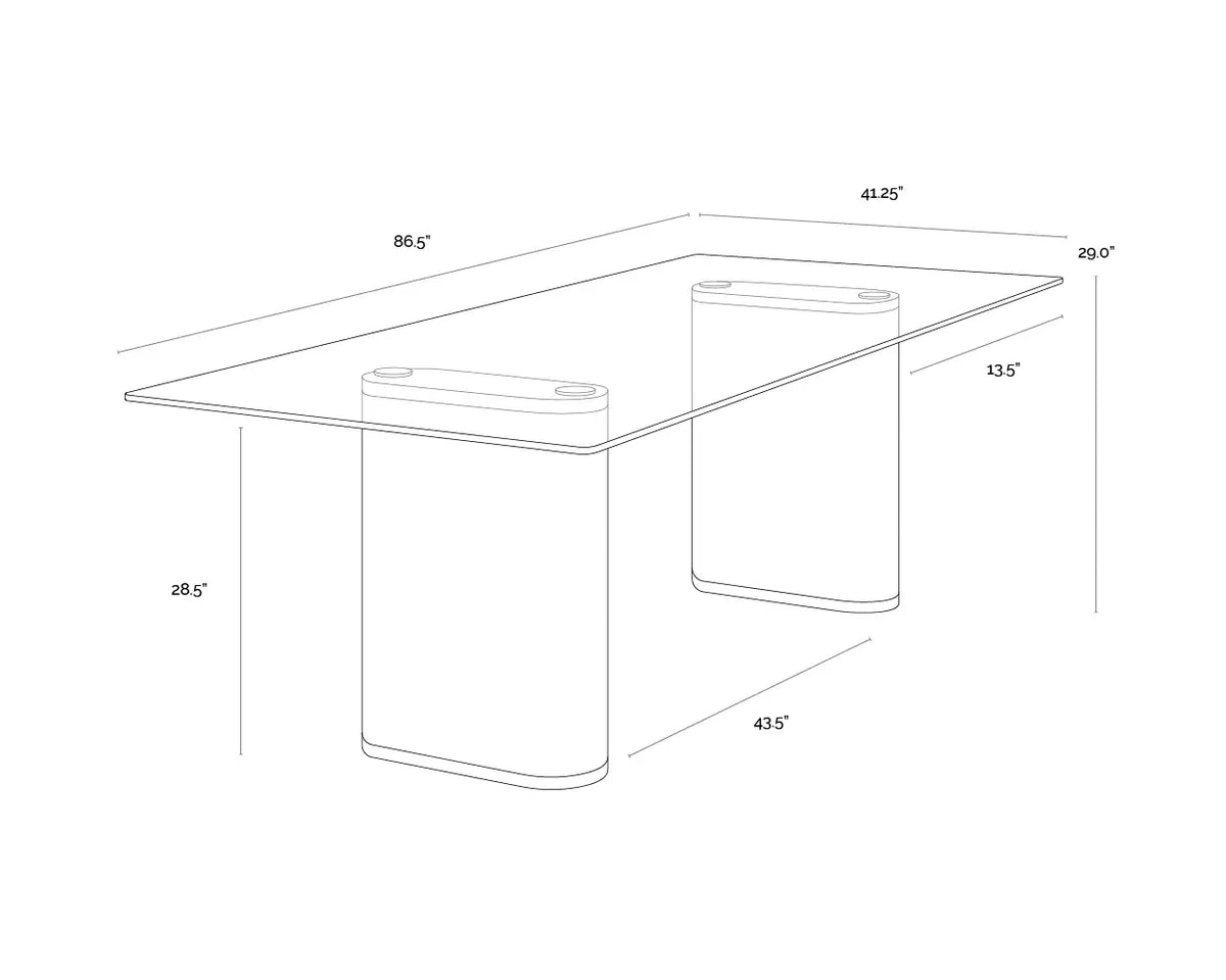 SUNPAN AEMOND DINING TABLE-86.5 110232