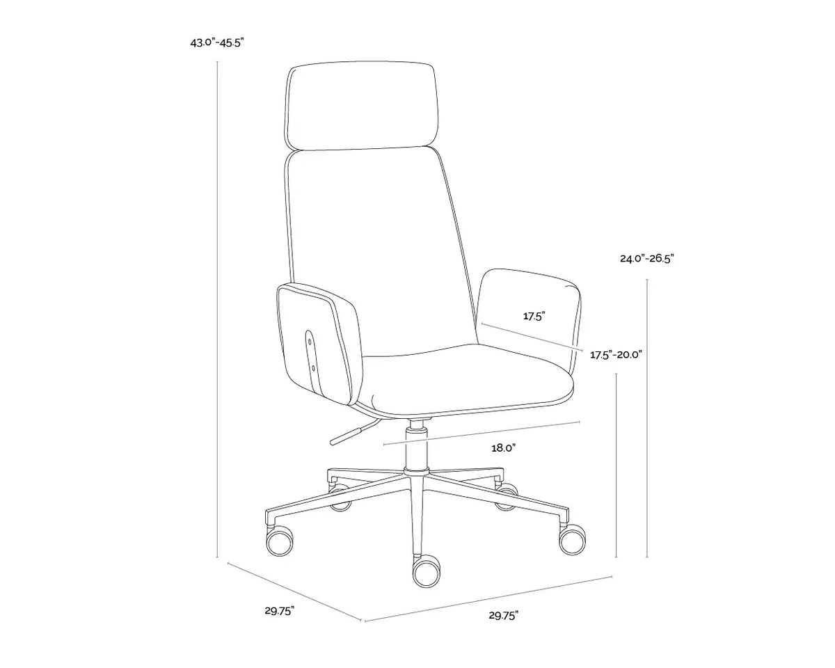 SUNPAN KALEV OFFICE CHAIR - NOAH MEADOW 112383