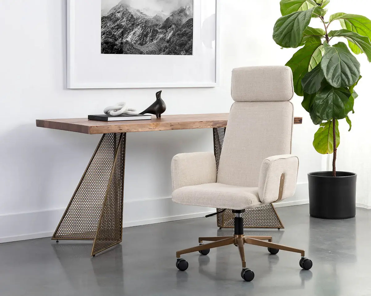 SUNPAN KALEV OFFICE CHAIR - CHACHA CREAM  110264