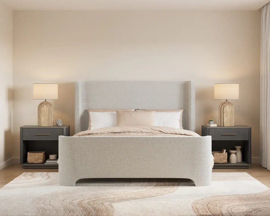 SUNPAN  IVES BED - KING - COPENHAGEN WHITE 112524