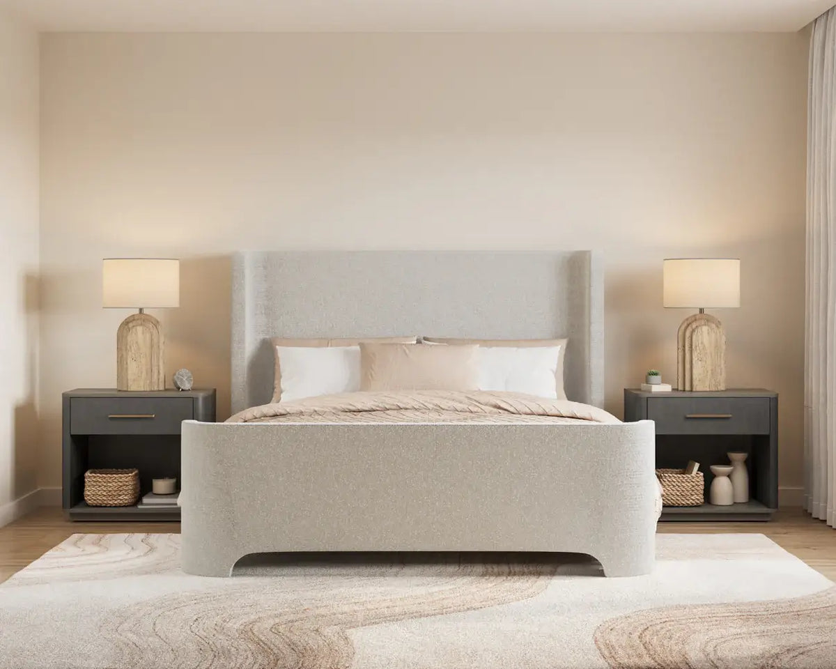 SUNPAN  IVES BED - KING - COPENHAGEN WHITE 112524