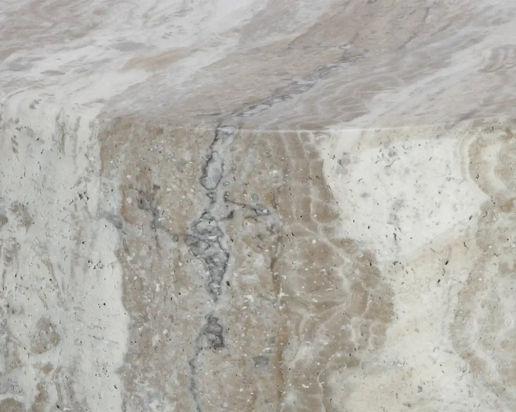 SUNPAN   BRIE END TABLE - MARBLE LOOK - SAND MARBLE 110476