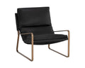 Sunpan Zancor Lounge Chair - Antique Brass Charcoal Black 110657